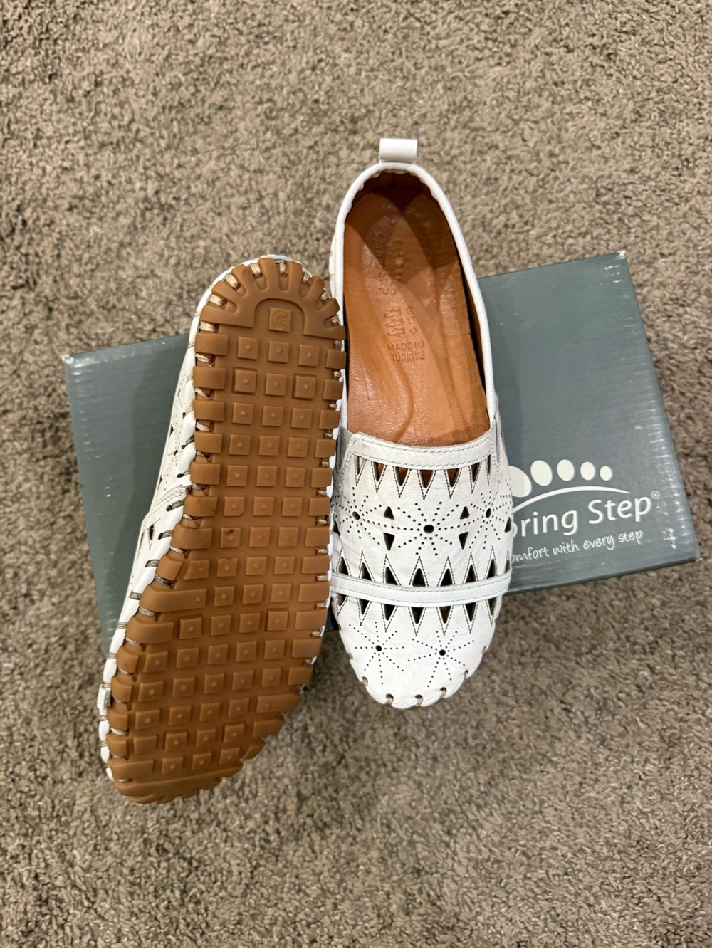 Spring Step White Shoes - Picture 3 of 3